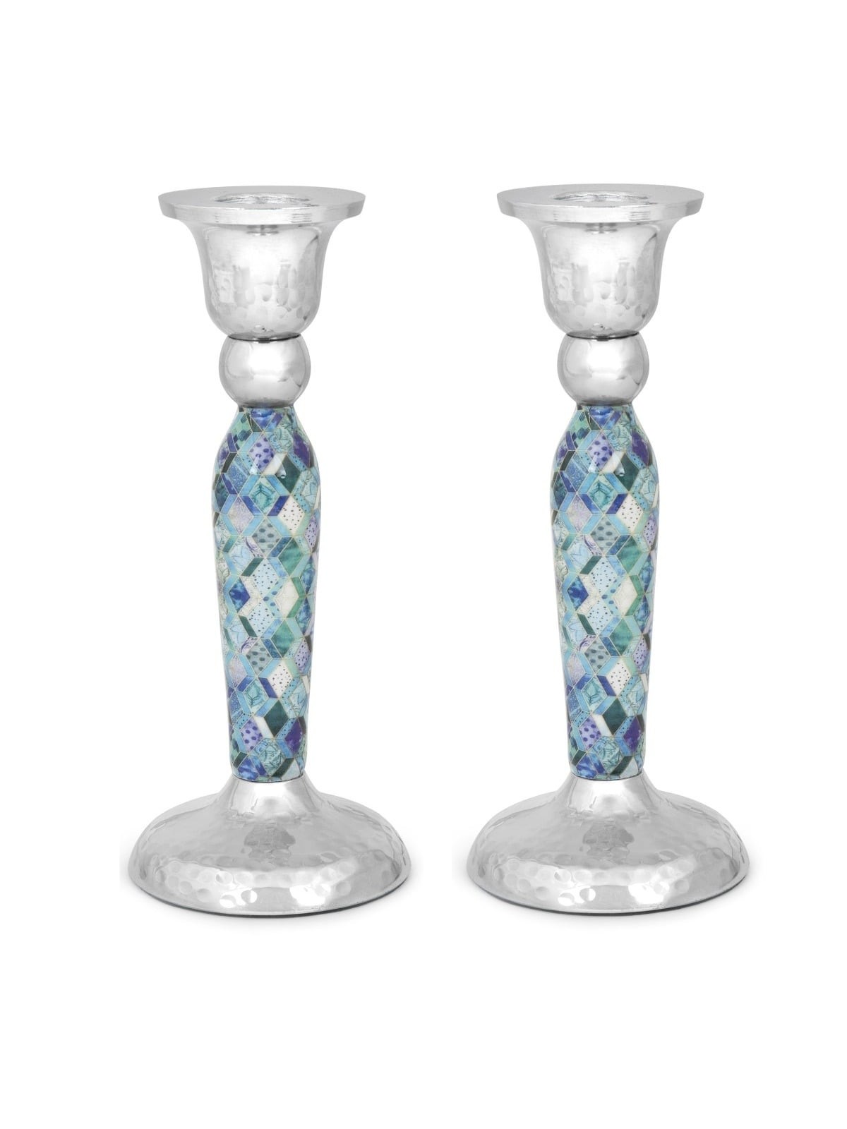 Yair Emanuel Modern Candlesticks - Geometric Design