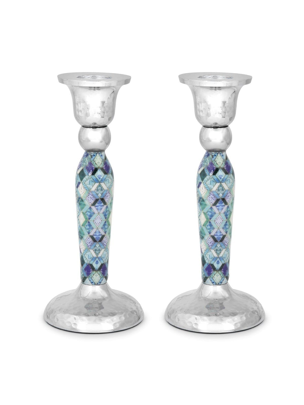 Yair Emanuel Modern Candlesticks - Geometric Design