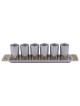 Yair Emanuel Multicolored Pomegranate Small Kiddush Cup Set with Tray
