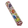 Yair Emanuel Laser Cut Hand Painted Metal Mezuzah - Flowers