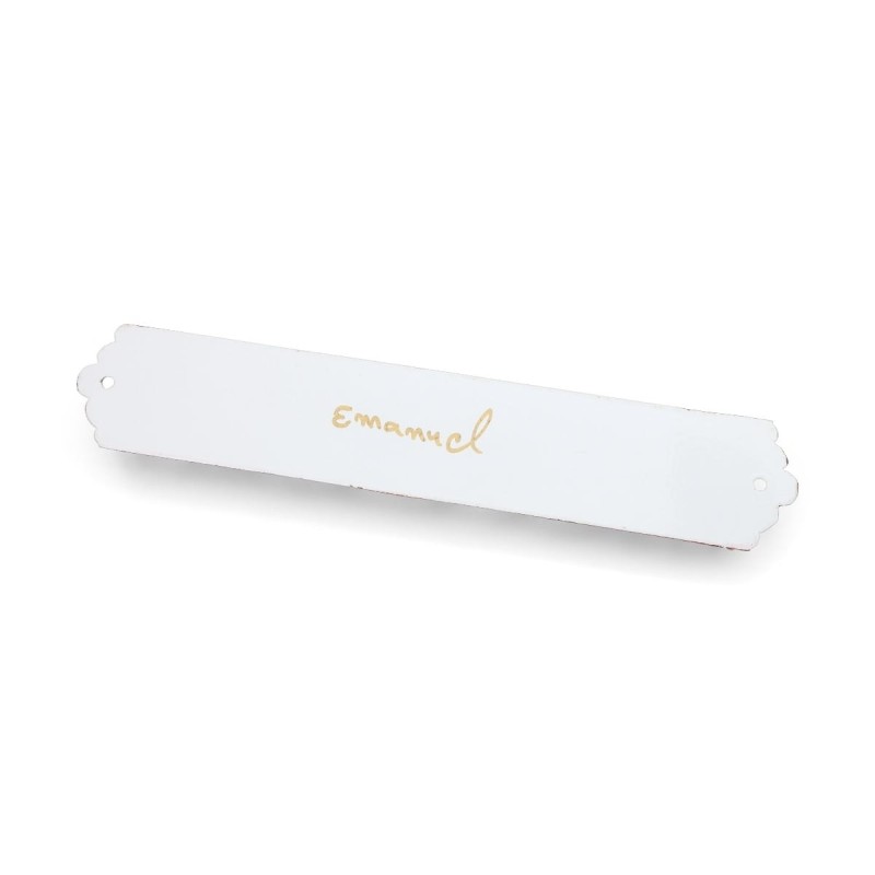 Yair Emanuel Laser Cut Hand Painted Metal Mezuzah - Flowers