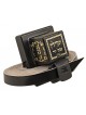 Black Leather Magnetic Tefillin Hand Strap Holder | Tefillin Parts