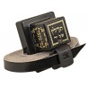 Black Leather Magnetic Tefillin Hand Strap Holder | Tefillin Parts