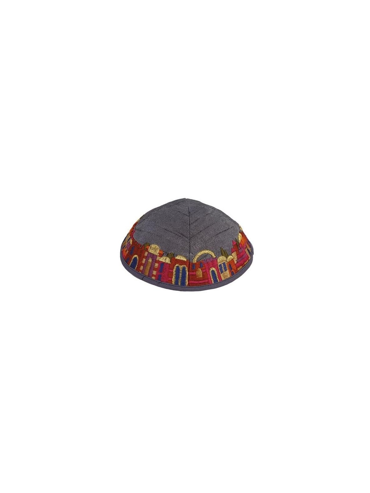 Jerusalem - Yair Emanuel Embroidered Silk Kippah