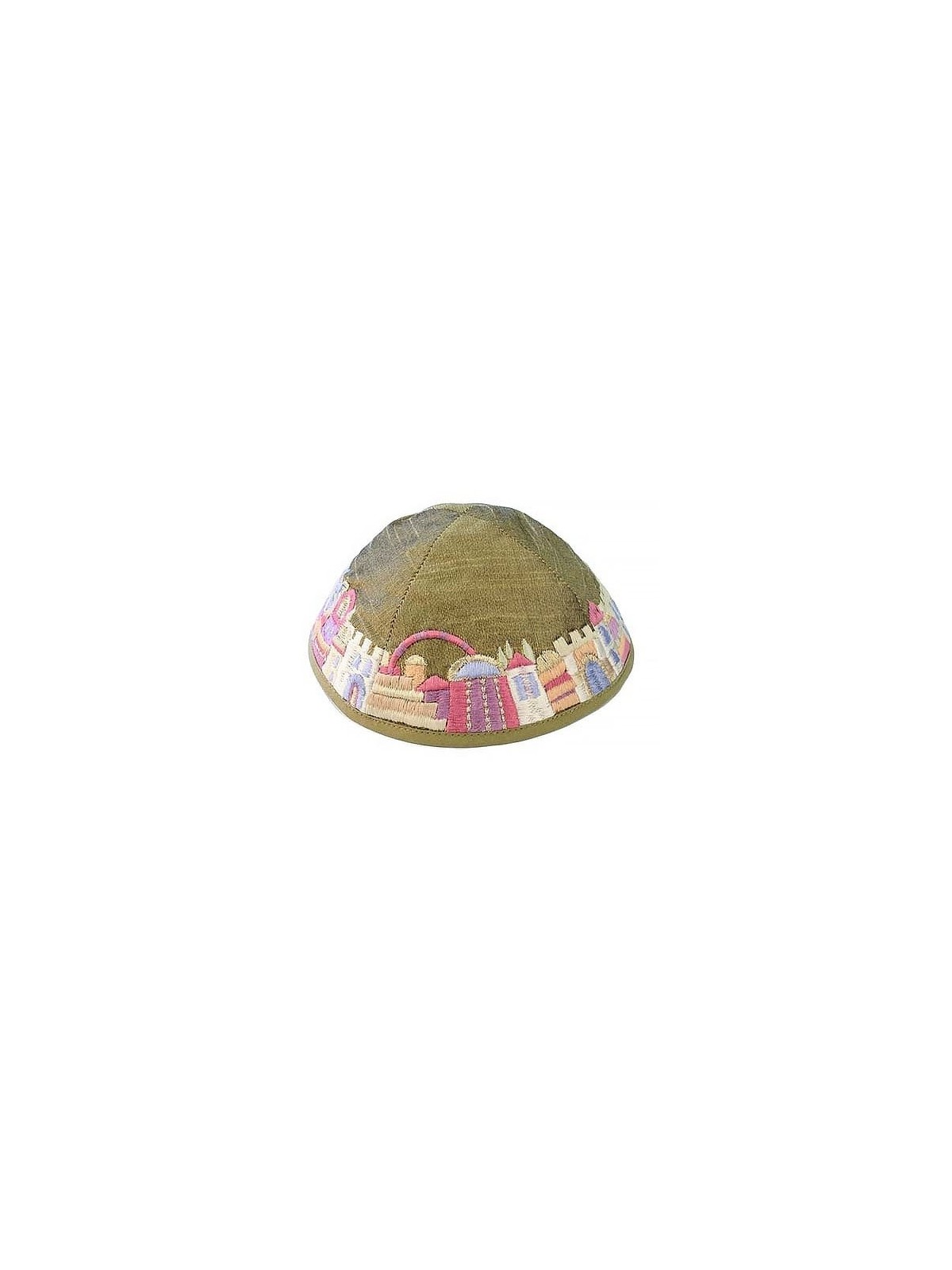 Jerusalem - Yair Emanuel Embroidered Silk Kippah