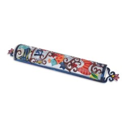 Yair Emanuel Laser Cut Hand Painted Metal Mezuzah - Birds