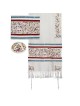 Yair Emanuel Birds and Flowers Full Embroidered Raw Silk Women's Talli