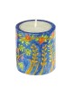 Yair Emanuel Memorial (Yahrzeit) Candle Holder with Painted Designs