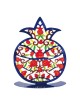 Yair Emanuel Hand-Painted Laser-Cut Metal Multicolored Pomegranate Scu