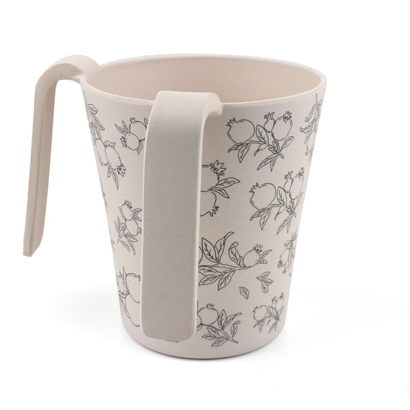 Yair Emanuel Bamboo Pomegranates Washing Cup (Netilat Yadayim) - Black