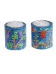 Yair Emanuel Hand Painted Wooden Candlesticks
