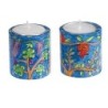 Yair Emanuel Hand Painted Wooden Candlesticks