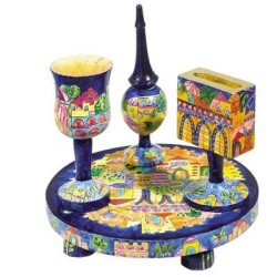 Yair Emanuel Wooden Havdalah Set - Oriental Jerusalem