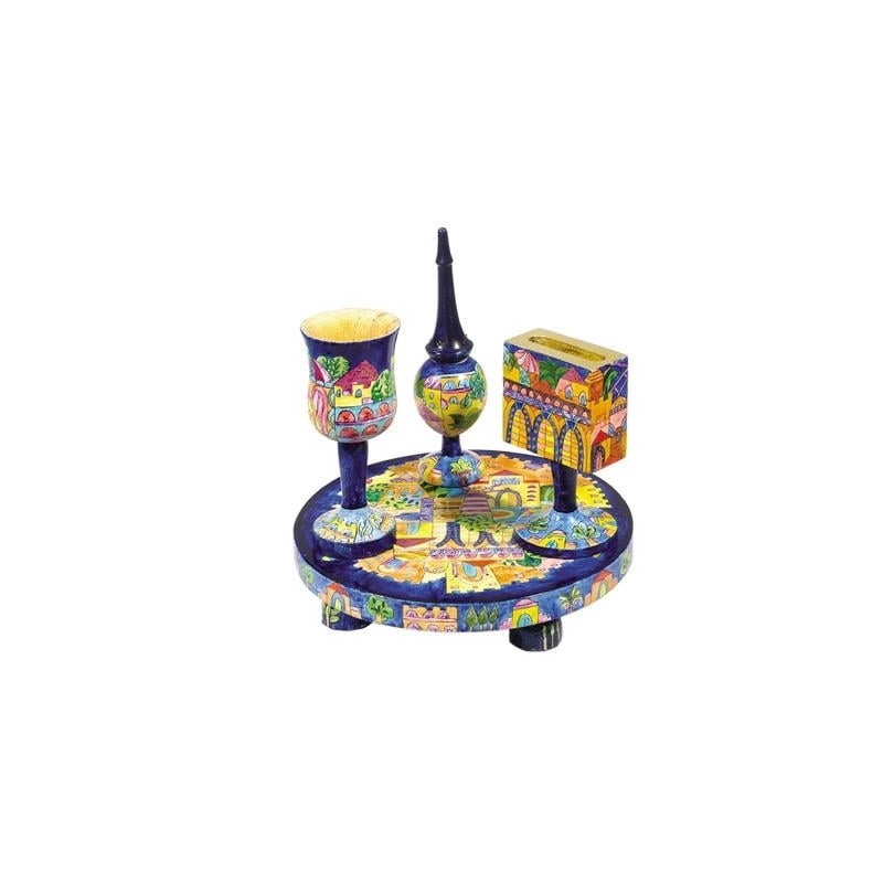 Yair Emanuel Wooden Havdalah Set - Oriental Jerusalem