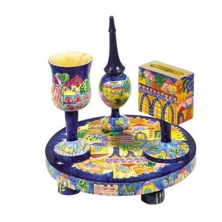 Yair Emanuel Wooden Havdalah Set - Oriental Jerusalem