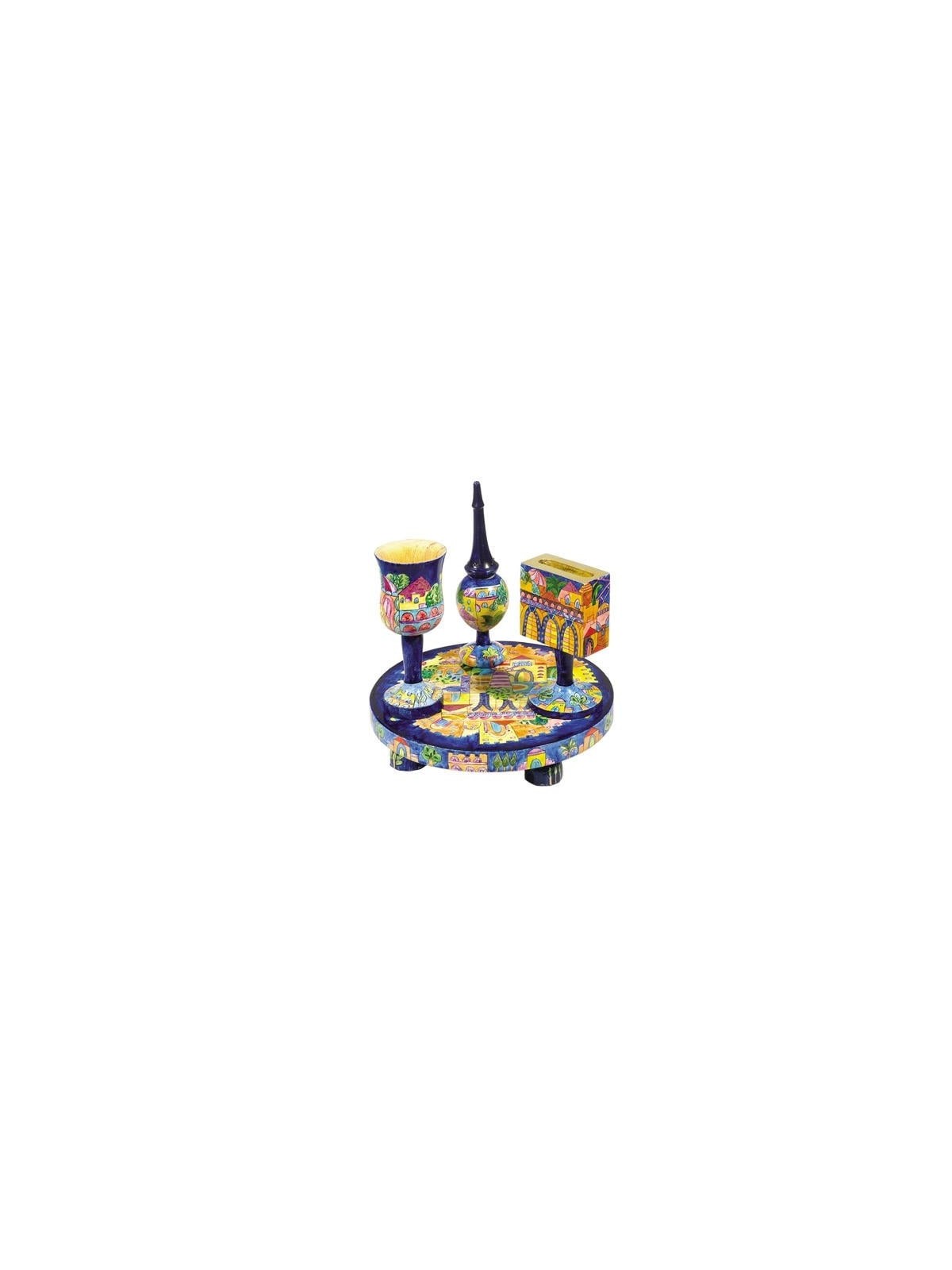 Yair Emanuel Wooden Havdalah Set - Oriental Jerusalem