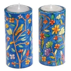 Yair Emanuel Round Candlesticks - Oriental (large)