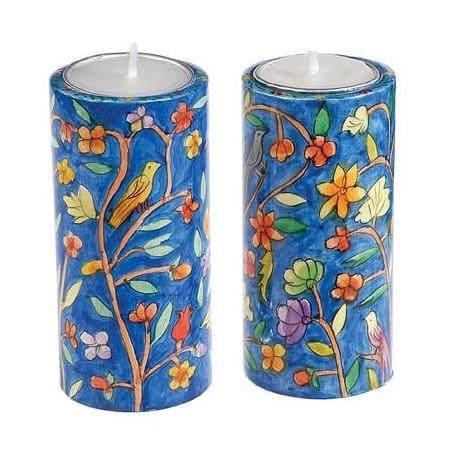 Yair Emanuel Round Candlesticks - Oriental (large)