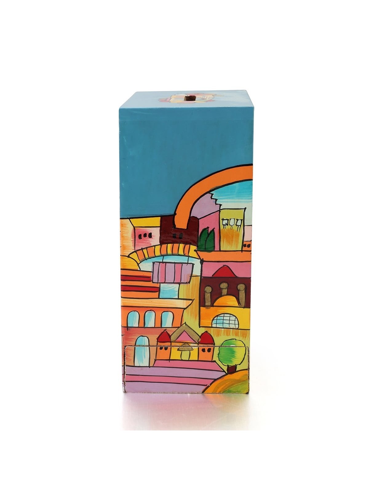 Yair Emanuel Rectangular Tzedakah (Charity) Box - Jerusalem