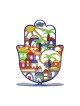 Decorative Painted Standing Hamsa by Yair Emanuel