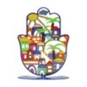 Decorative Painted Standing Hamsa by Yair Emanuel
