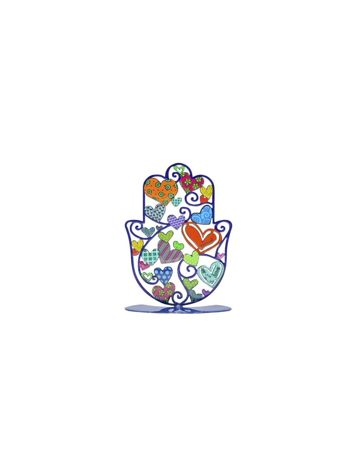 Decorative Painted Standing Hamsa by Yair Emanuel