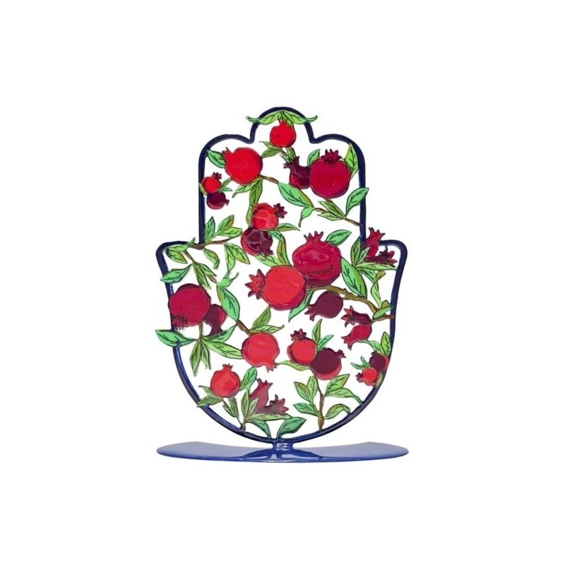 Decorative Painted Standing Hamsa by Yair Emanuel