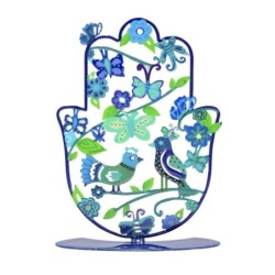 Decorative Painted Standing Hamsa by Yair Emanuel