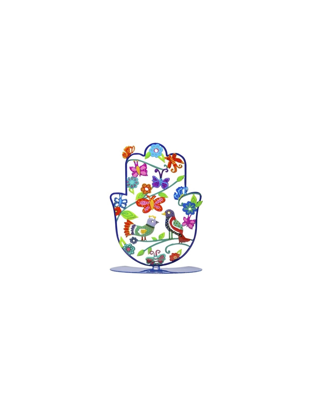 Decorative Painted Standing Hamsa by Yair Emanuel