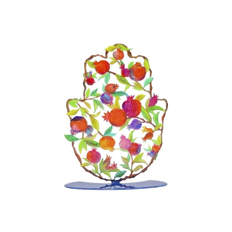 Decorative Painted Standing Hamsa by Yair Emanuel