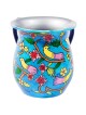 Yair Emanuel Hand Painted Metal Washing Cup - Birds