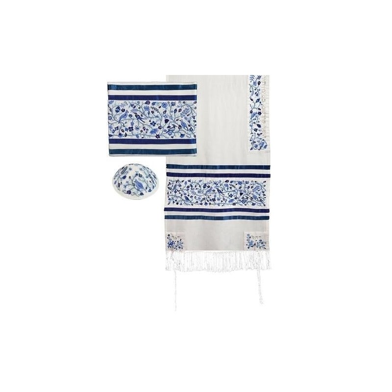 Yair Emanuel Birds and Flowers Full Embroidered Raw Silk Women's Talli