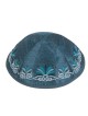 Yair Emanuel Embroidered Silk Kippah - Flowers
