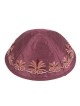 Yair Emanuel Embroidered Silk Kippah - Flowers