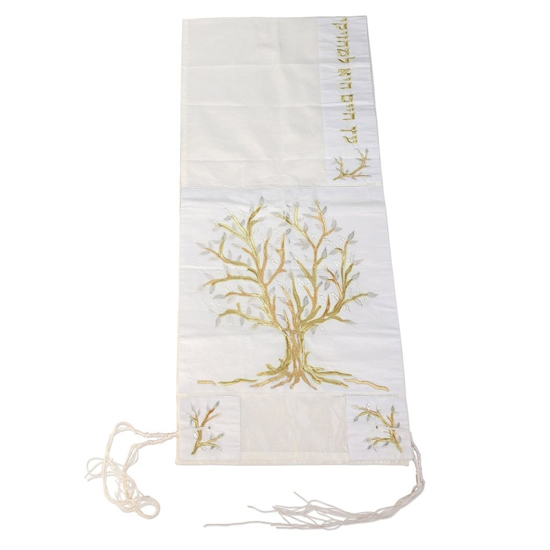 Yair Emanuel Embroidered Tree of Life Tallit - Gold & Silver
