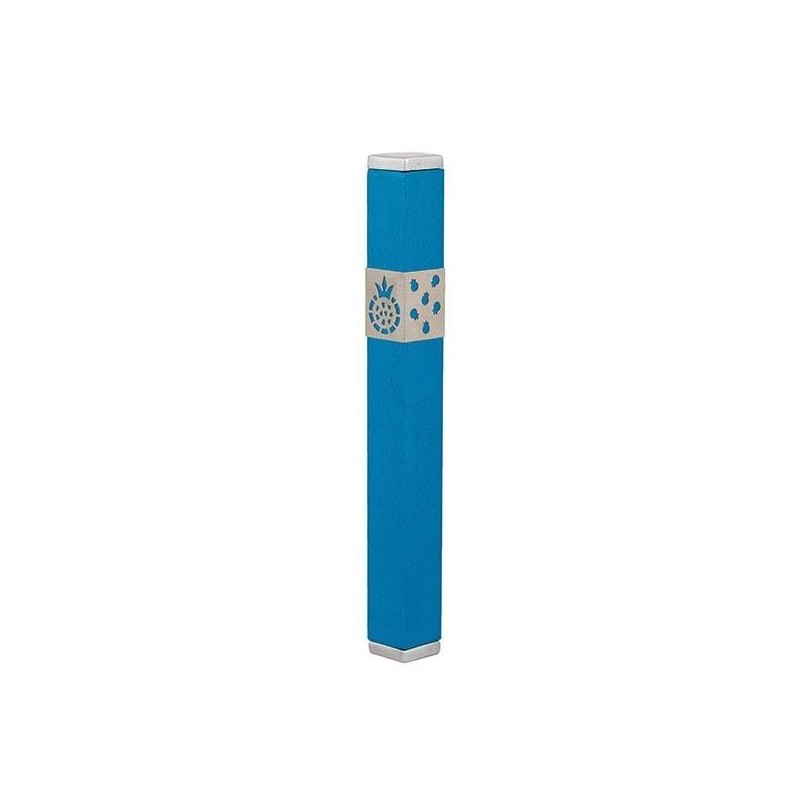 Yair Emanuel Stainless Steel Pomegranate Mezuzah (Choice of Colors)