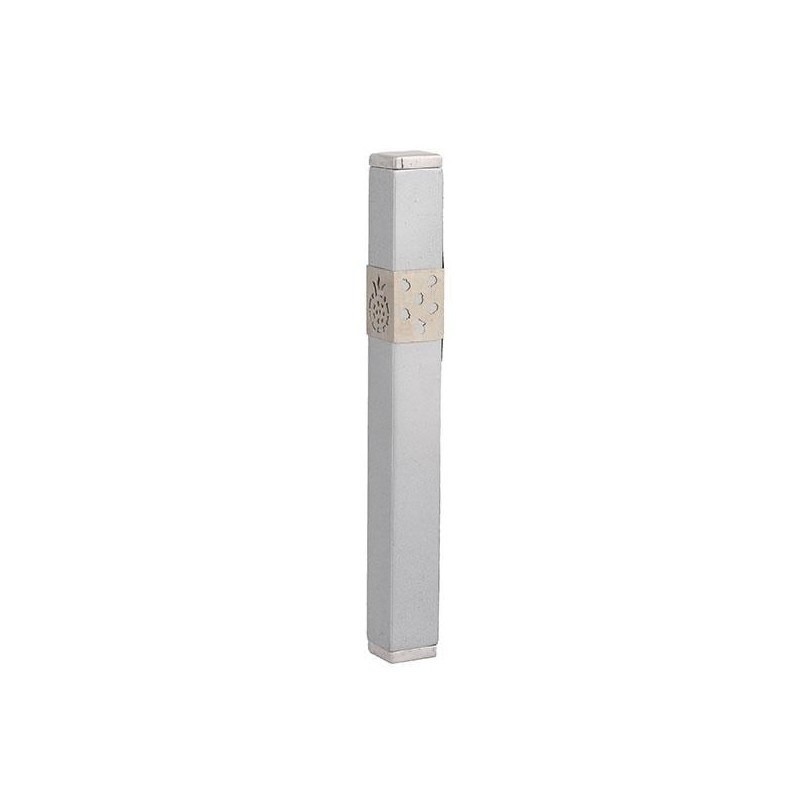 Yair Emanuel Stainless Steel Pomegranate Mezuzah (Choice of Colors)