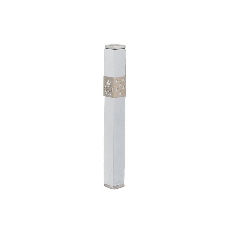 Yair Emanuel Stainless Steel Pomegranate Mezuzah (Choice of Colors)