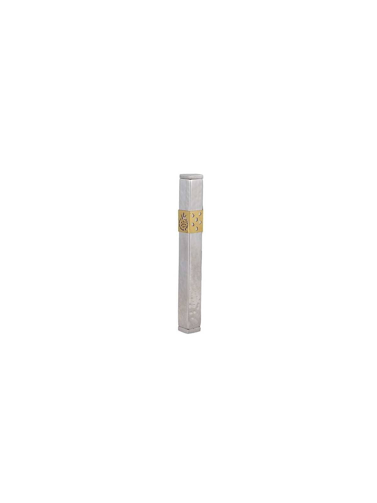 Yair Emanuel Stainless Steel Pomegranate Mezuzah (Choice of Colors)