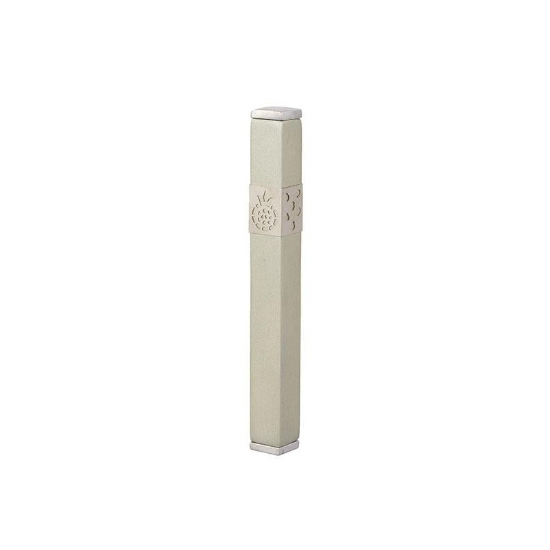 Yair Emanuel Stainless Steel Pomegranate Mezuzah (Choice of Colors)