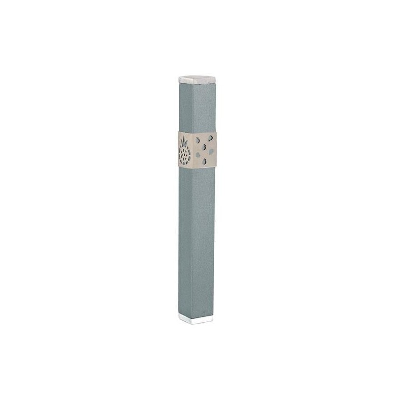 Yair Emanuel Stainless Steel Pomegranate Mezuzah (Choice of Colors)