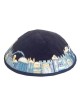 Yair Emanuel Velvet Embroidered Kippah - Jerusalem Gold