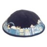 Yair Emanuel Velvet Embroidered Kippah - Jerusalem Gold