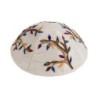 Tree of Life: Yair Emanuel Embroidered Silk Kippah