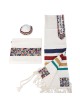 Star of David: Yair Emanuel Embroidered Cotton Tallit (Multicolor)
