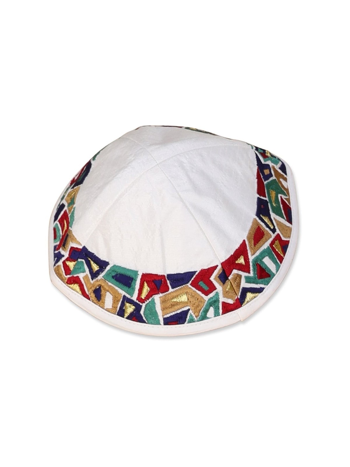 Star of David: Yair Emanuel Embroidered Cotton Tallit (Multicolor)
