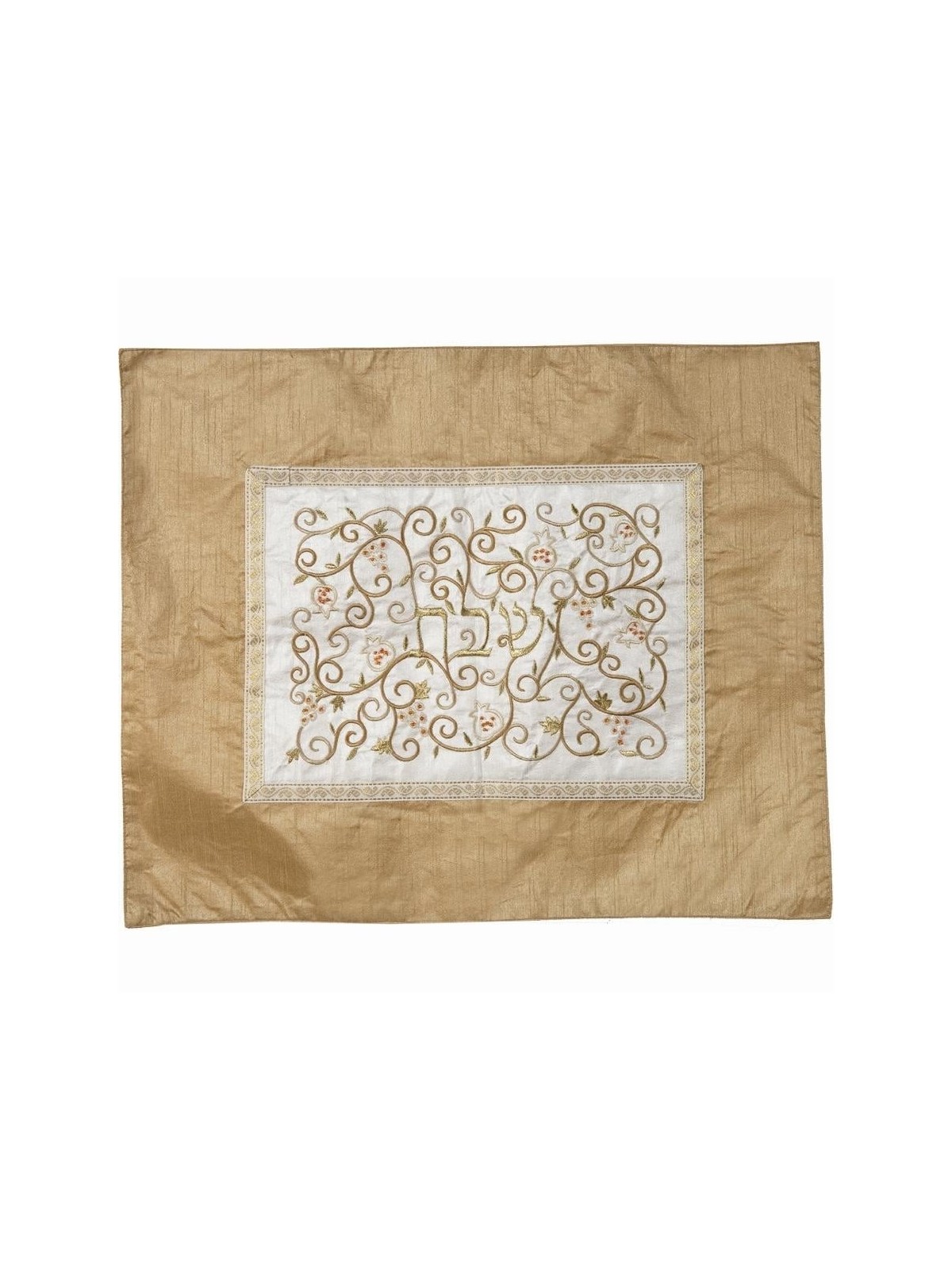 Pomegranates: Yair Emanuel Machine Embroidered Challah Cover - Variety