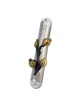 Yair Emanuel Stainless Steel Pomegranates Mezuzah (for 12cm Scroll)