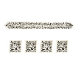 Yair Emanuel Embroidered Atarah with Pomegranate & Blessing - Black &