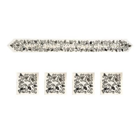 Yair Emanuel Embroidered Atarah with Pomegranate & Blessing - Black &